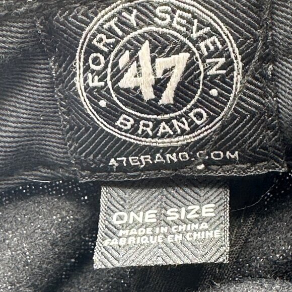 Forty Seven Brand New Orleans Saints Football Team Baseball Cap Hat Black White - Picture 6 of 9